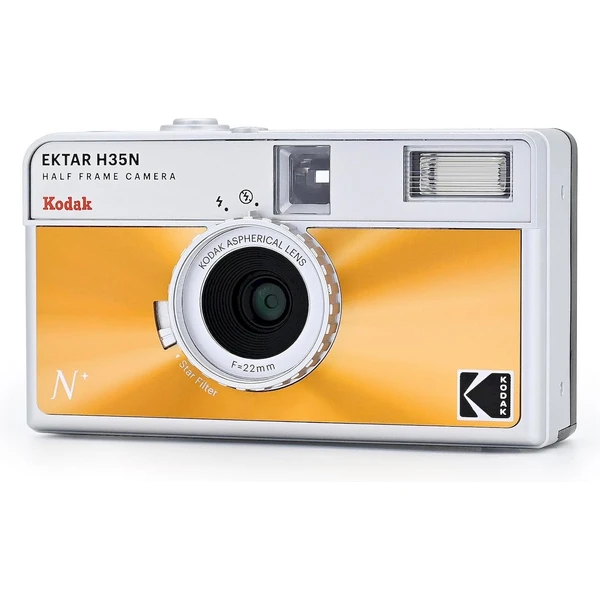 Kodak EKTAR H35N Glazed Analógový fotoaparát oranžový - Fotoaparáty - Obrázok BDO0000L01