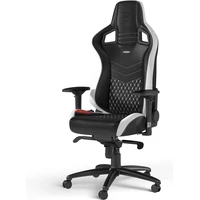 noblechairs EPIC Real Leather herná stolička čiernobiela - Stoličky