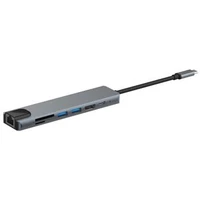 PremiumCord USB-C na HDMI + USB3.0 + USB2.0 + PD + SD/TF + RJ45 adaptér - Dokovacie stanice