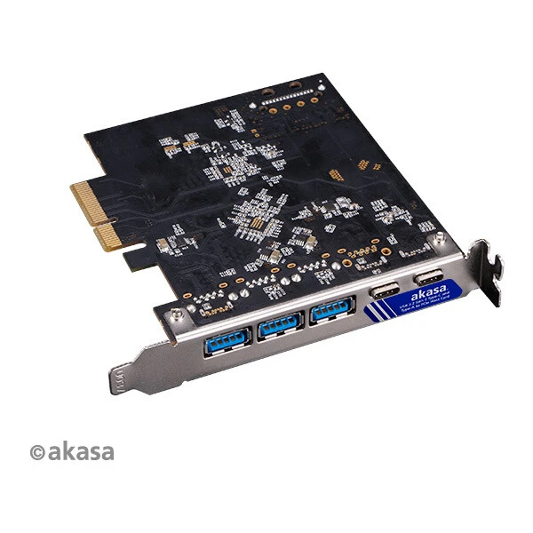 Akasa PCIe karta 2xUSB 3.2 Gen 2 Type-C a 3xType-A - Radiče - Obrázok BF6X600301