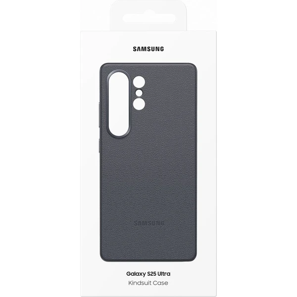 Samsung Kindsuit Case kryt z vegánskej kože Galaxy S25 Ultra čierny - Puzdra - Obrázok BFCC000J01