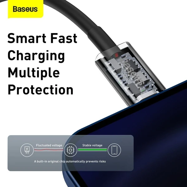 Baseus Superior USB-C/Lightning napájací kábel 20W 2m čierny - Káble a redukcie - Obrázok BGF9700301