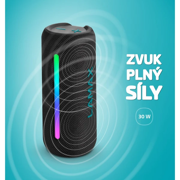 LAMAX LightNote1 bezdrôtový reproduktor čierny - Reproduktory - Obrázok BGSL000K01