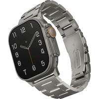 UNIQ Osta článkový oceľový remienok Apple Watch 49/46/45/44/42mm strieborný - Remienky