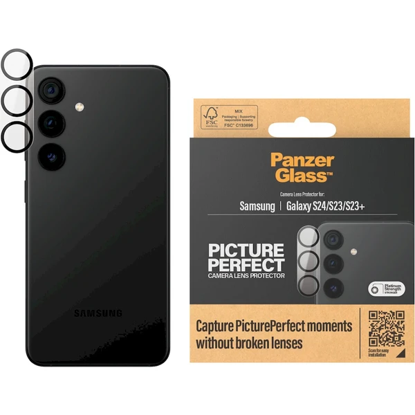 PanzerGlass Camera Protector Samsung Galaxy S24/S23/S23+ - Ochranné fólie a sklo - Obrázok BHC1000O01