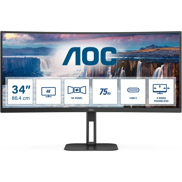 AOC Value CU34V5C/BK monitor 34' - Monitory - Hlavný obrázok