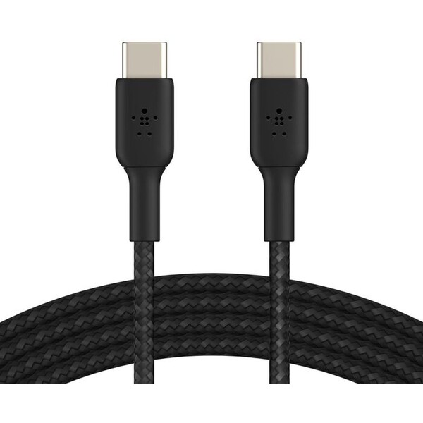Belkin BOOST Charge Braided USB-C/USB-C odolný kábel, 2m, čierny