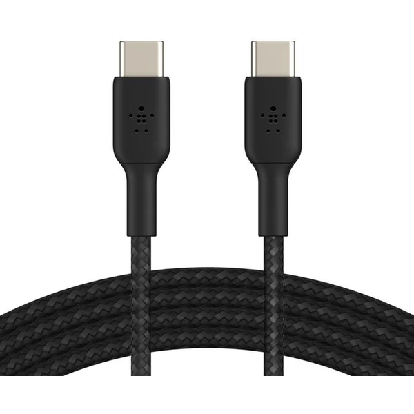 Belkin BOOST Charge opletený napájací kábel USB-C/USB-C 60W 2m čierny - Káble a redukcie - Hlavný obrázok