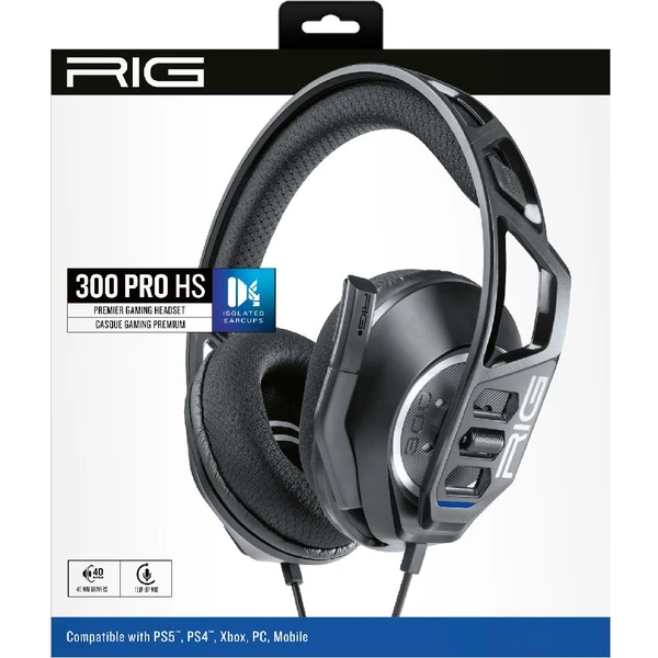 Nacon RIG 300 PRO HS herný headset pre PS4/PS5 čierny - Slúchadlá - Obrázok BI37700301