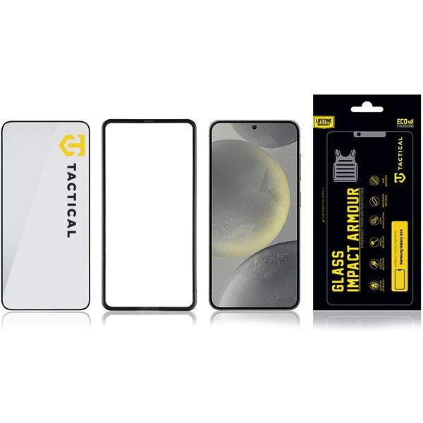 Tactical Glass Impact Armour sklo pre Samsung S24/S25 čierne - Ochranné fólie a sklo - Obrázok BI83000K01