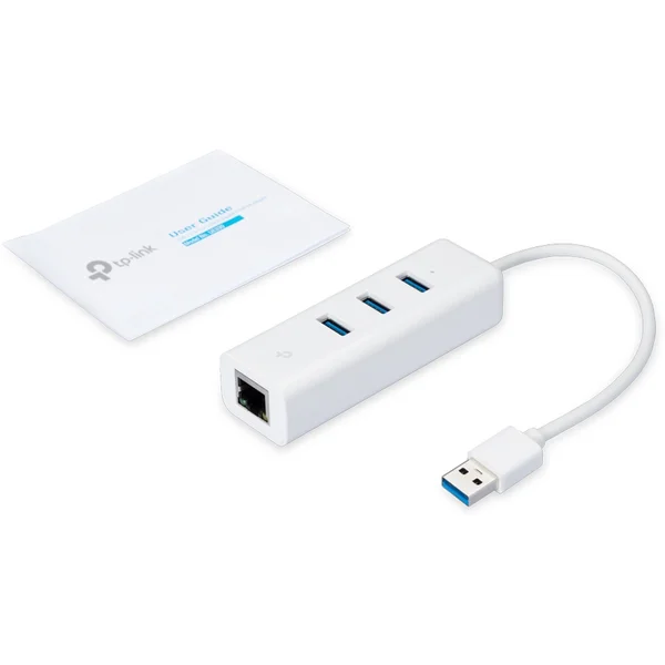 TP-Link UE330 USB 3.0 HUB + adaptér USB 3.0 na Ethernet, biely - USB huby - Obrázok BIGFF00101