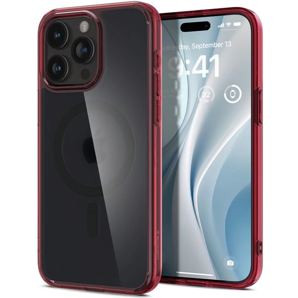 Spigen Ultra Hybrid MagFit kryt iPhone 15 Pro červený - Puzdra - Hlavný obrázok