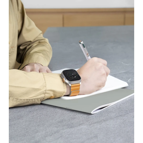 UNIQ Revix Premium Edition remienok pre Apple Watch 49/46/45/44/42mm Saffron (oranžový/khaki) - Remienky - Obrázok BIM6000601