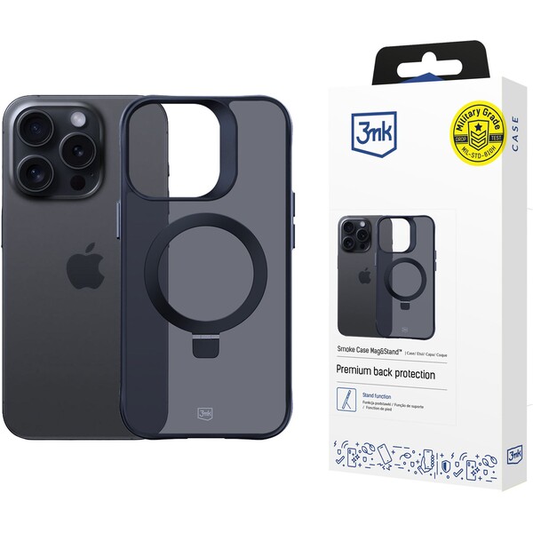 3mk ochranný kryt Smoke Case Mag&Stand pre Apple iPhone 16 Pro