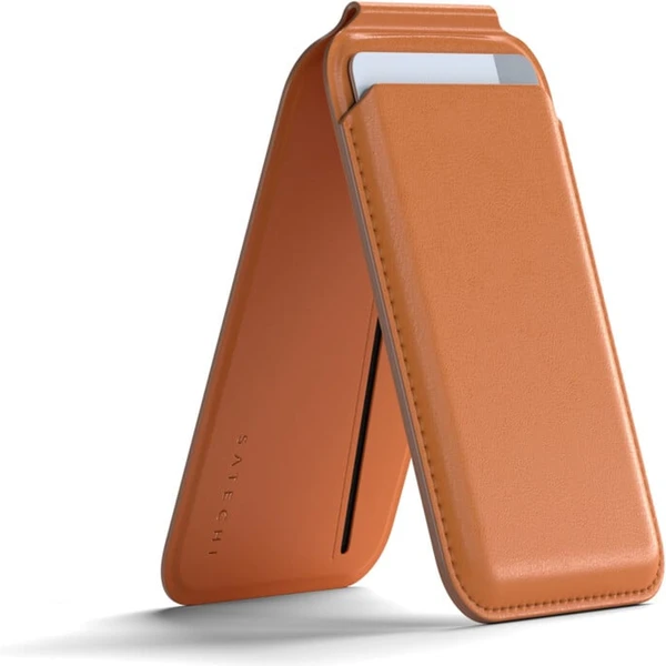 Satechi MagSafe stojanček/peňaženka z vegánskej kože pre iPhone 12/13/14/15 - všetky modely oranžová - Stojany - Hlavný obrázok