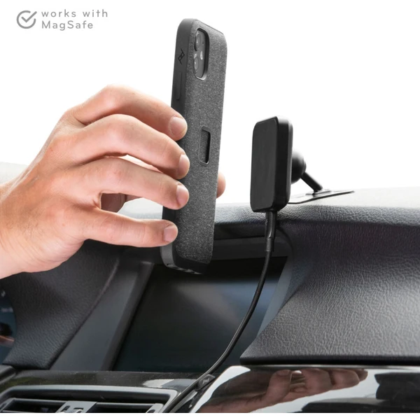 Peak Design Car Mount VHB MagSafe Qi2 držiak do auta čierny (s nabíjaním) - Držiaky - Obrázok BJ3E000N01