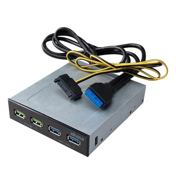 Akasa USB hub 2 x Quick Charge 3.0 + 2 x USB 3.1 - USB huby - Obrázok BJ6X600301