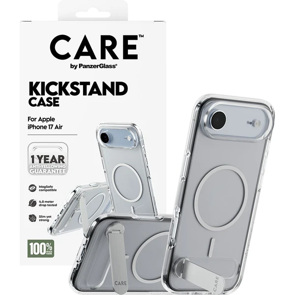 PanzerGlass® CARE Kickstand kryt s MagSafe Apple iPhone Air strieborný/biely - Puzdra - Obrázok BJDH000K01