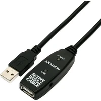 AXAGON ADR-220 USB-A/USB-A predlžovací kábel 20m čierny - Káble a redukcie