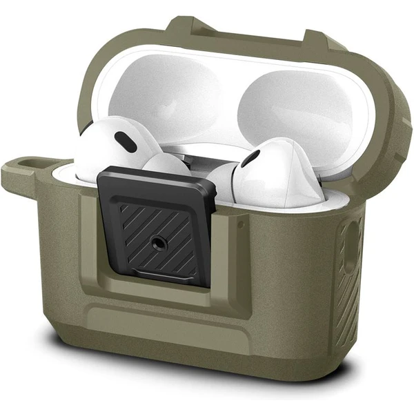 Spigen Lock Fit odolné púzdro Apple AirPods Pro 2 gen. vintage khaki - Puzdra - Obrázok BKK0000N01