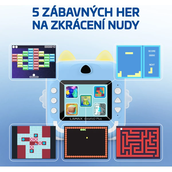 LAMAX InstaKid2 AI Plus detský fotoaparát modrý - Fotoaparáty - Obrázok BKSL000K01