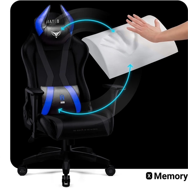 Diablo X-Horn 2.0 Normal Size herná stolička čierno-modrá - Stoličky - Obrázok BL2G000K01