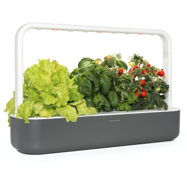 Click and Grow Smart Garden 9 šikovný kvetináč + 9ks kapsúl so semienkami sivý - Kvetináče - Hlavný obrázok