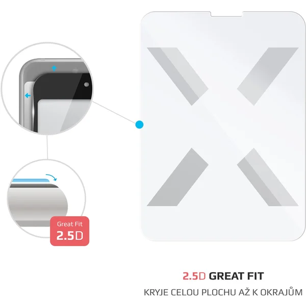 FIXED 2,5D tvrdené sklo 0,33mm Apple iPad Air (20/22) číre - Ochranné fólie a sklo - Obrázok BLOD200401