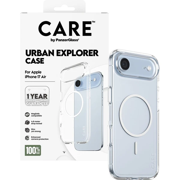 PanzerGlass® CARE Urban kryt s MagSafe Apple iPhone Air číry/biely - Puzdra - Obrázok BQEH000K01