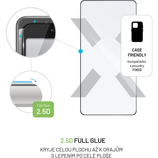 FIXED 2,5D Full-Cover ochranné tvrdené sklo Xiaomi Redmi Note 14s/13 Pro/Poco M6 Pre čierne - Ochranné fólie a sklo - Obrázok BQM0000J01