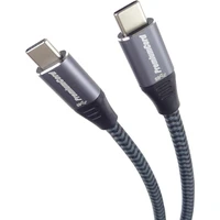 PremiumCord USB-C/USB-C napájací kábel 10W 0,2m čierny/šedý - Káble a redukcie
