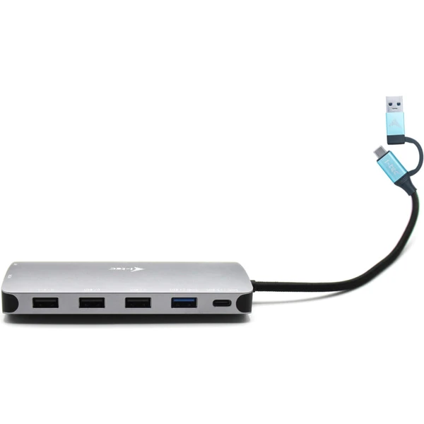 i-tec USB 3.0 USB-C/TB3 3x Display Metal Nano Dock with LAN + - Dokovacie stanice - Obrázok BRIXF00101