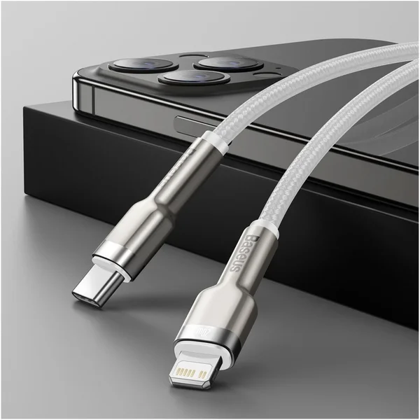 Baseus Cafule USB-C/Lightning napájací kábel 20W 2m biely - Káble a redukcie - Obrázok BRKGF00101