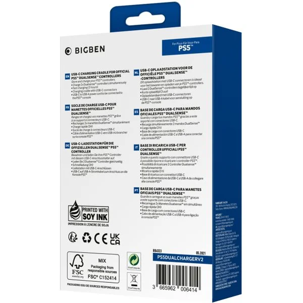 Bigben nabíjacie stanice pre DualSense PS5 ovládače - Dokovacie stanice - Obrázok BSWB300401