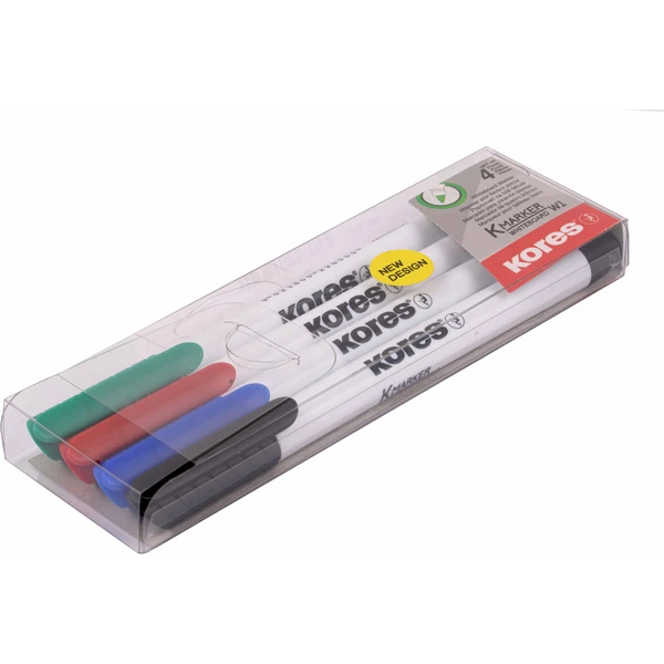 Kores K-MARKER popisovače na biele tabule a flipcharty s tenkým hrotom 4 farby - Popisovače - Obrázok BT7H000K01