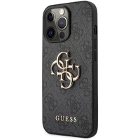 Guess PU 4G Metal Logo Case iPhone 13 Pro sivý - Puzdra