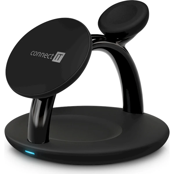 CONNECT IT MultiCharge 3v1 MagSafe Wireless Fast Charge bezdrôtová nabíjačka čierna - Nabíjačky - Obrázok BURK000K01