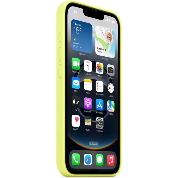 Apple silikónový git na iPhone 16e neónovo žltý - Puzdra - Obrázok BVOH000K01