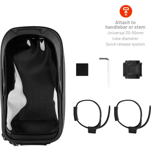 FIXED Bikee Bag 2 odnímateľné puzdro na bicykel čierne - Puzdra - Obrázok BXM5000J01