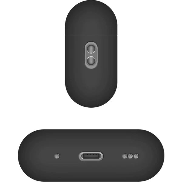 FIXED Silky silikónové púzdro pre Apple AirPods Pro/Pro 2 čierne - Puzdra - Obrázok BXS1000601