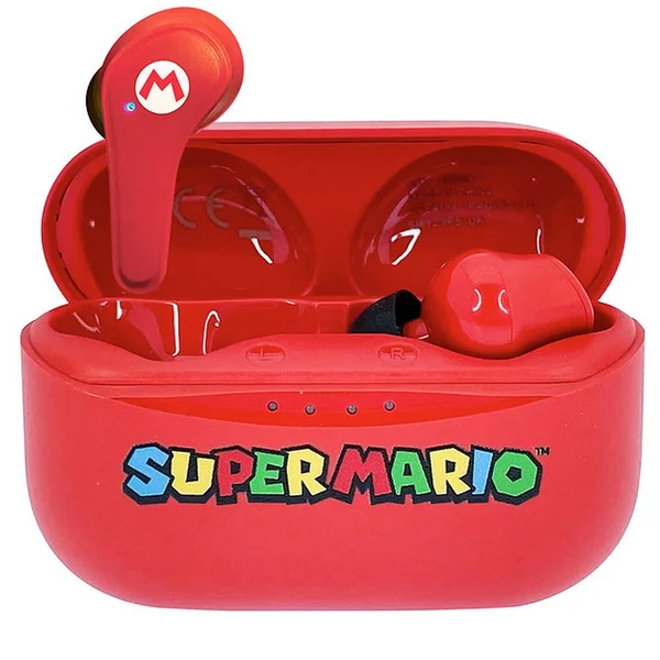 OTL bezdrôtové slúchadlá TWS s motívom Super Mario červená - Slúchadlá - Hlavný obrázok