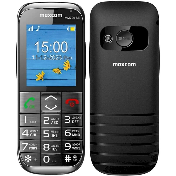 MaxCom MM720 SE čierny - Mobilné telefóny - Hlavný obrázok
