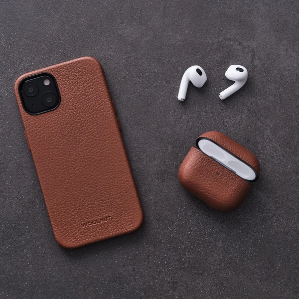 Woolnut kožené púzdro pre AirPods 3. generácie hnedé - Puzdra - Obrázok BZJR100501