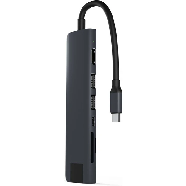 Epico 7v1 hliníkový húb 8K s USB-C tmavo atramentový - USB huby - Obrázok BZMJ000K01