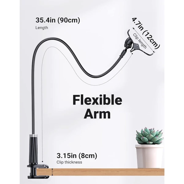 UGREEN Flexible Long Arm univerzálny držiak s dlhým ramenom čierny - Držiaky - Obrázok C061000N01