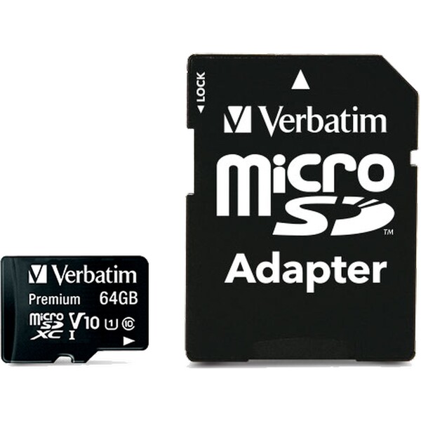E-shop Verbatim Premium microSDXC 64GB + SD adaptér