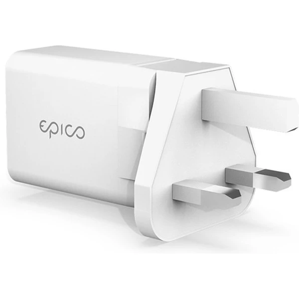 Epico 20W PD napájací adaptér vymeniteľnou zástrčkou EU/UK biela - Nabíjačky - Obrázok C09F000P01
