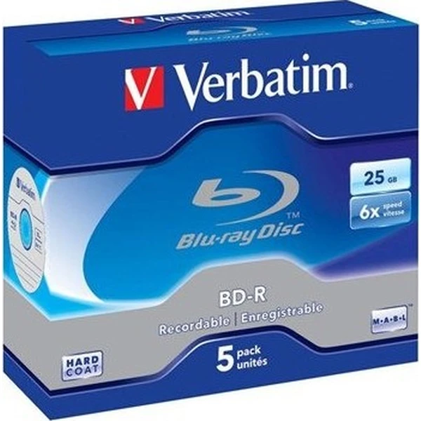 VERBATIM BD-R SL Datalife (5 ks) Blu-Ray/Spindle/6x/25GB - Optické disky - Hlavný obrázok