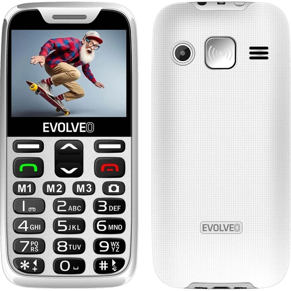 EVOLVEO EasyPhone XR mobilný telefón pre seniorov s nabíjacím stojanom biely - Mobilné telefóny - Hlavný obrázok