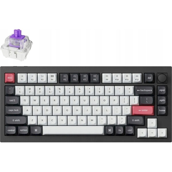 Keychron Q1 HE herná klávesnica (US) (Gateron Nebula switch) čierna